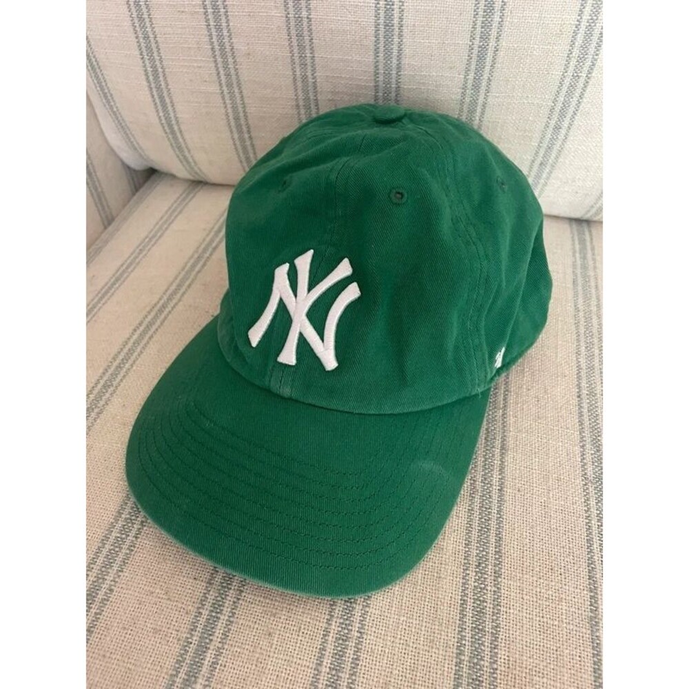 New York Yankees NY 47 Brand Green Baseball Cap Hat